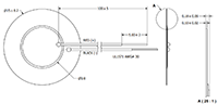 4100 Hertz (Hz) Resonant Frequency Piezoelectric Bender (AB1541B-LW100-R) - 2