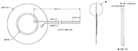3400 Hertz (Hz) Resonant Frequency Piezoelectric Bender (AB2734B-LW100-R) - 2