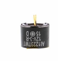 85 Decibels A (dBA) Minimum Sound Pressure Level (SPL) at 10 Centimeter (cm) and Gold Plated Brass Terminal Material Buzzer Indicator (AI-1223-TWT-12V-3-R)