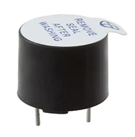 85 Decibels A (dBA) Minimum Sound Pressure Level (SPL) at 10 Centimeter (cm) and Tin (Sn) Plated Brass Terminal Material Buzzer Indicator (AI-1223-TWT-5V-5-R)