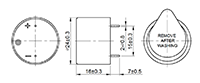 98 Decibels A (dBA) Minimum Sound Pressure Level (SPL) at 10 Centimeter (cm) and Tin (Sn) Plated Copper Terminal Material Buzzer Indicator (AI-2429-TWT-5V-R) - 2