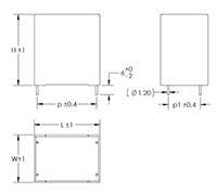 Type BLC Polypropylene Board Mount Direct Current (DC) Link Capacitors - 2