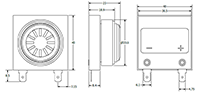 X Series 105 Decibels A (dBA) Minimum Sound Pressure Level (SPL) at 10 Centimeter (cm) and 2800 Hertz (Hz) Resonant Frequency Buzzer Indicator - 2