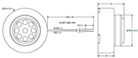 X Series 103 Decibels A (dBA) Minimum Sound Pressure Level (SPL) at 10 Centimeter (cm) and 2800 Hertz (Hz) Resonant Frequency Buzzer Indicator - 2