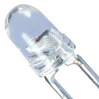 120 Milliwatt (mW) Power Dissipation (P<sub>D</sub>) T-1 Solid State White Light Emitting Diode (LED) Lamp