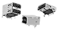 KUSBX Series Type A, Black Right Angle Universal Serial Bus (USB) Connector