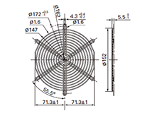 172 Millimeter (mm) Overall Diameter Finger Guard