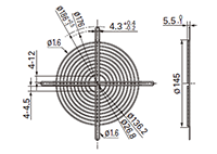 140 Meter Square (mm²) Fan Size, Nickel-Chrome Plating Surface Treatment, and Inlet Side, Outlet Side Type Finger Guard - 2