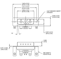 684 Series Nickel Shell Finish D-Subminiature Connector