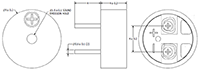 AT Series 2730 Hertz (Hz) Resonant Frequency and 9 Millimeter (mm) Diameter Transducer (AT-0927-TT-2-R) - 2