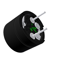 AT Series 2048 Hertz (Hz) Resonant Frequency and 12 Millimeter (mm) Diameter Transducer (AT-1220-TT-R) - 3