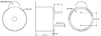 AT Series 2400 Hertz (Hz) Resonant Frequency and 12 Millimeter (mm) Diameter Transducer (AT-1224-TWT-5V-2-R) - 2