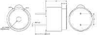 AT Series 2048 Hertz (Hz) Resonant Frequency and 16 Millimeter (mm) Diameter Transducer (AT-1620-TWT-R) - 2