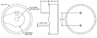 AT Series 4000 Hertz (Hz) Resonant Frequency and 24 Millimeter (mm) Diameter Transducer (AT-2440-TWT-R) - 2