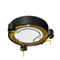 AT Series 2500 Hertz (Hz) Resonant Frequency and 34 Millimeter (mm) Diameter Transducer (AT-3425-TWT-R) - 3