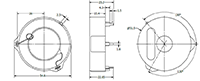 AT Series 1000 Hertz (Hz) Resonant Frequency and 52 Millimeter (mm) Diameter Transducer (AT-5210-TT-R) - 2