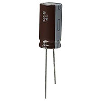 KMG Series 2200 Microfarad (µF) Capacitance and 35 Volt (V) Working Direct Current (DC) Voltage Miniature Aluminum Electrolytic Capacitor