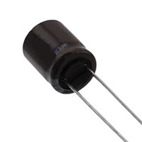 KMG Series 100 Microfarad (µF) Capacitance and 63 Volt (V) Working Direct Current (DC) Voltage Miniature Aluminum Electrolytic Capacitor