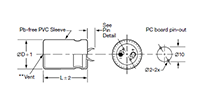 KMH Series 3300 Microfarad (µF) Capacitance Snap Mount Capacitor - 2