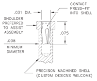 11 Contact Size Receptacles with No Tail - 2