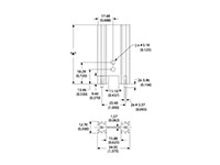 5310 Series 12.70 Millimeter (mm) Length and 25.40 Millimeter (mm) Height Extruded Dual Radial Board Level Heat Sink