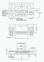 K202XHT Series Right Angle Surface Mount (SMT) D-Subminiature Connectors - 2