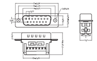 K99X Series Insulation-Displacement Contact (IDC) D-Subminiature Connectors - 2