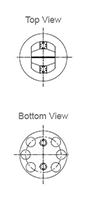 Molded, Self-Retaining Light Emitting Diode (LED) Mounts - 2