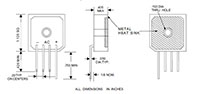 MINIBRIDGE® 600 Peak Reverse Voltage (PRV) per Leg Single Phase Fulll Wave Bridge Rectifier - 2