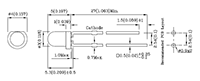 75 Milliwatt (mW) Power Dissipation (P<sub>D</sub>) T-1 Solid State Red Light Emitting Diode (LED) Lamp - 2