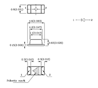 120 Milliwatt (mW) Power Dissipation (P<sub>D</sub>) Surface Mount Device (SMD) Chip Light Emitting Diode (LED) Lamp