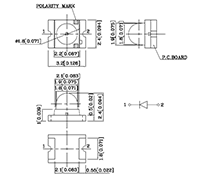 120 Milliwatt (mW) Power Dissipation (P<sub>D</sub>) Surface Mount Device (SMD) Chip Blue Light Emitting Diode (LED) Lamp - 2