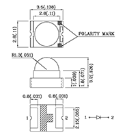 3.5 x 2.8 Millimeter (mm) Size Infrared Emitting Diode - 2