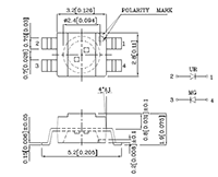 62.5 Milliwatt (mW) Power Dissipation (P<sub>D</sub>) (Green) Plastic Leaded Chip Carrier (PLCC) Surface-Mount Light Emitting Diode (LED)