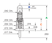 0906 Series Spring-Loaded Pins with Standard Tail