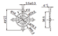 40 Meter Square (mm²) Fan Size, Nickel-Chrome Plating Surface Treatment, and Inlet Side, Outlet Side Type Finger Guard - 2