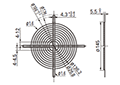 140 Meter Square (mm²) Fan Size, Nickel-Chrome Plating Surface Treatment, and Inlet Side, Outlet Side Type Finger Guard - 2