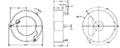 AT Series 1000 Hertz (Hz) Resonant Frequency and 52 Millimeter (mm) Diameter Transducer (AT-5210-TT-R) - 2