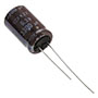 KZE Series 220 Microfarad (µF) Capacitance and 25 Millimeter (mm) Dimension L Miniature Aluminum Electrolytic Capacitor