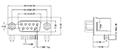 Jackscrews Installed Right Angle Female D-Subminiature Connector