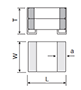 NTJ Series 10 Microfarad (µF) Capacitance and 6 Millimeter (mm) Dimension L Metal Cap Type Multilayer Ceramic Capacitor - 2