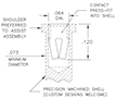 0.032 to 0.046 Inch (in) Pin Diameter Receptacles with No Tail - 2