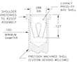 0.100 Inch (in) Mounting Hole Diameter Receptacles with No Tail - 2