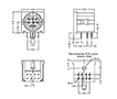 KMDGX Series 5 Number of Contact Stacked Printed Circuit Board (PCB) Mount Mini-DIN Socket - 2